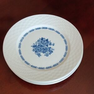 Vintage Mayfair Royal Florence Elegant Blue Floral Dinner Plates